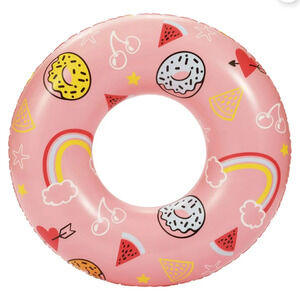 Bluescape Pink Sweets Inflatable Swim Tube Pool Float
